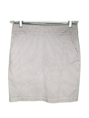 Chadwicks of Boston Pinstripe Pencil Skirt Women’s 8 Beige Cotton Blend